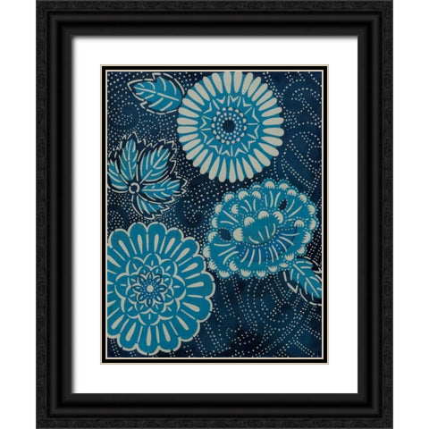 Indigo Constellation II Black Ornate Wood Framed Art Print with Double Matting by Zarris, Chariklia