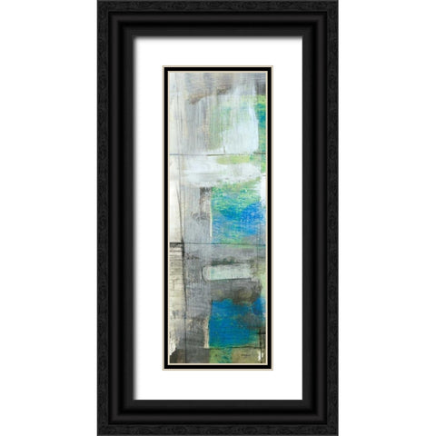 White on Blue IV Black Ornate Wood Framed Art Print with Double Matting by Goldberger, Jennifer