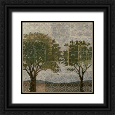 Patterned Arbor II Black Ornate Wood Framed Art Print with Double Matting by Meagher, Megan