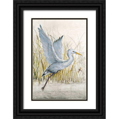 Heron Sanctuary I Black Ornate Wood Framed Art Print with Double Matting by OToole, Tim