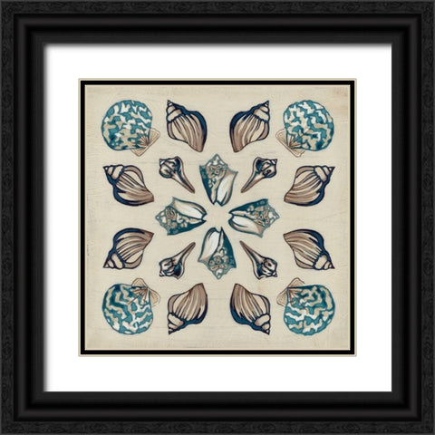 Coastal Kaleidoscope IV Black Ornate Wood Framed Art Print with Double Matting by Vess, June Erica