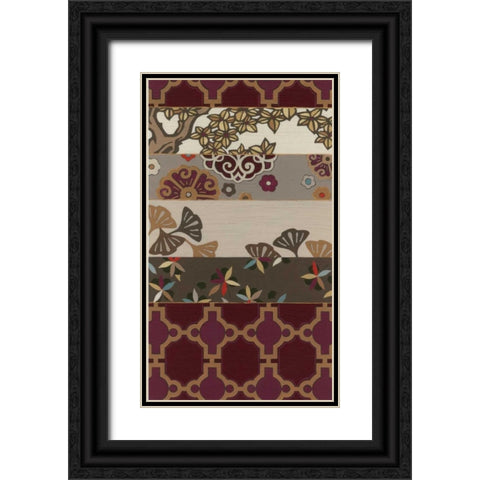 Autumnal Tapestry II Black Ornate Wood Framed Art Print with Double Matting by Vess, June Erica