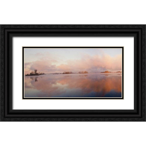 The Islands Panorama Black Ornate Wood Framed Art Print with Double Matting by Head, Danny