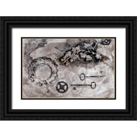 Juxtaposition II Black Ornate Wood Framed Art Print with Double Matting by Goldberger, Jennifer