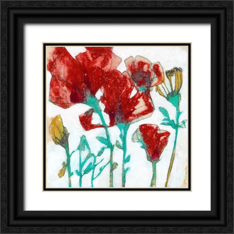 Flower Expression II Black Ornate Wood Framed Art Print with Double Matting by Goldberger, Jennifer