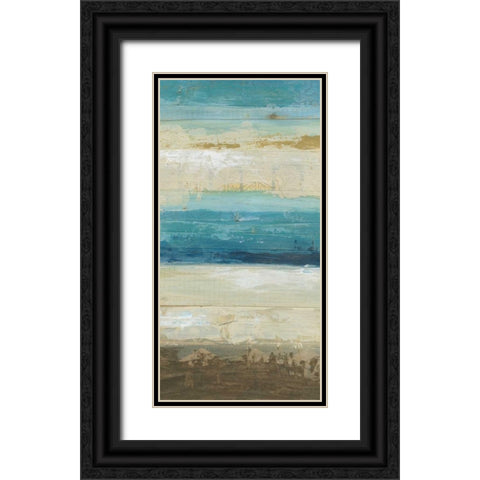 Ocean Strata IV Black Ornate Wood Framed Art Print with Double Matting by Vess, June Erica