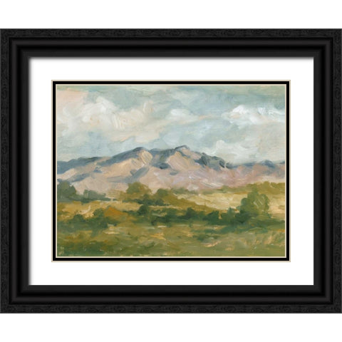 Impasto Landscape I Black Ornate Wood Framed Art Print with Double Matting by Harper, Ethan