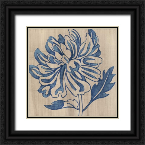 Indigo Mum Black Ornate Wood Framed Art Print with Double Matting by Zarris, Chariklia