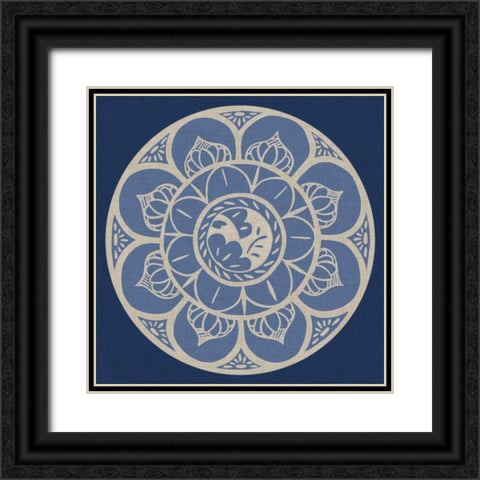 Indigo Earthenware I Black Ornate Wood Framed Art Print with Double Matting by Zarris, Chariklia