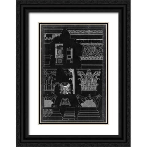 Graphic Architecture I Black Ornate Wood Framed Art Print with Double Matting by Vision Studio