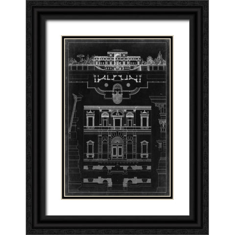 Graphic Architecture III Black Ornate Wood Framed Art Print with Double Matting by Vision Studio