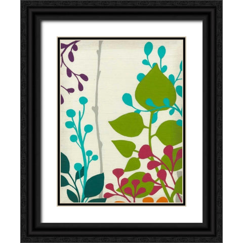 Metro Garden IV Black Ornate Wood Framed Art Print with Double Matting by Vess, June Erica