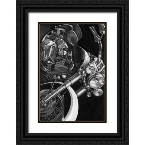 Classic Hogs I Black Ornate Wood Framed Art Print with Double Matting by Harper, Ethan