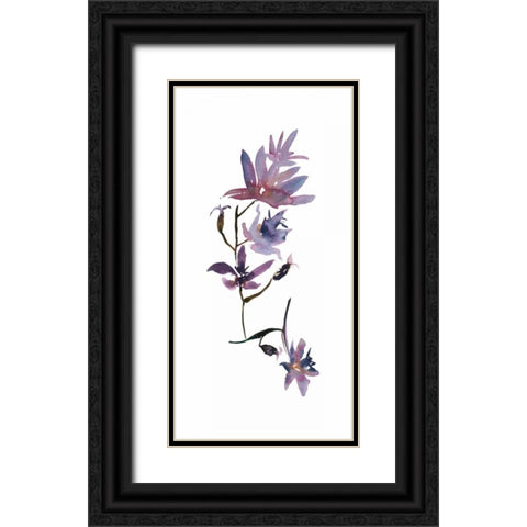 Floral Watercolor IV Black Ornate Wood Framed Art Print with Double Matting by Mosley, Kiana