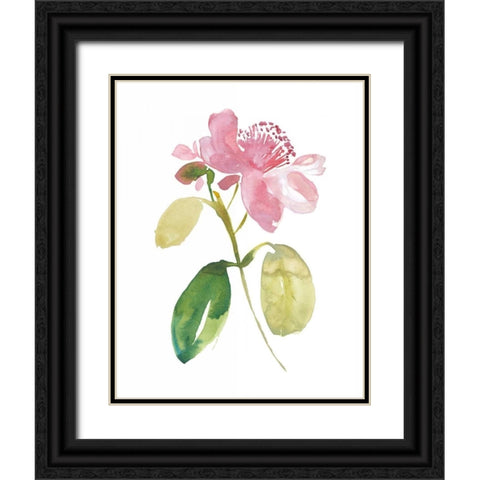 Watercolor Garden I Black Ornate Wood Framed Art Print with Double Matting by Mosley, Kiana