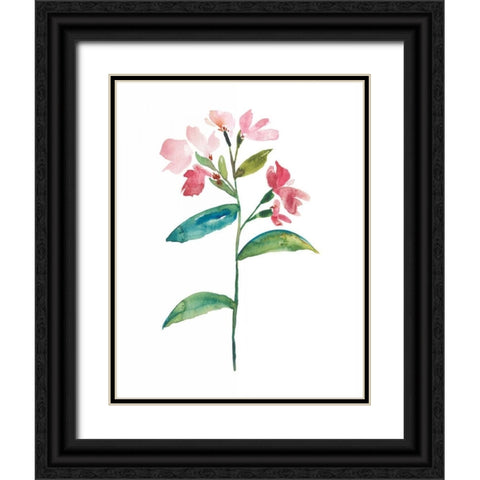 Watercolor Garden III Black Ornate Wood Framed Art Print with Double Matting by Mosley, Kiana