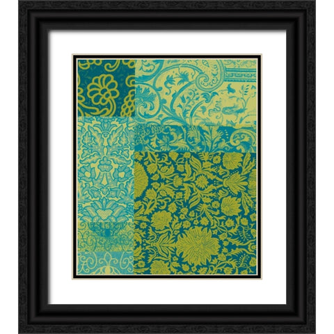 Pattern Mix II Black Ornate Wood Framed Art Print with Double Matting by Vision Studio