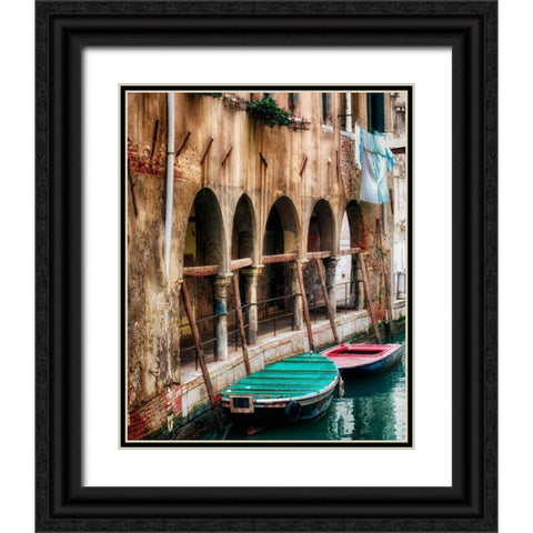 Hanging Laundry Black Ornate Wood Framed Art Print with Double Matting by Head, Danny