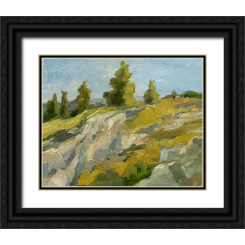 Impasto Mountainside II Black Ornate Wood Framed Art Print with Double Matting by Harper, Ethan