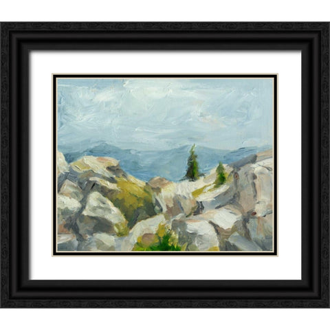 Impasto Mountainside III Black Ornate Wood Framed Art Print with Double Matting by Harper, Ethan