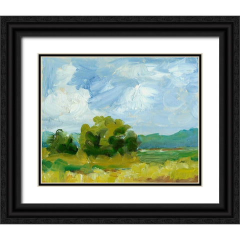 Field Color Study I Black Ornate Wood Framed Art Print with Double Matting by Harper, Ethan