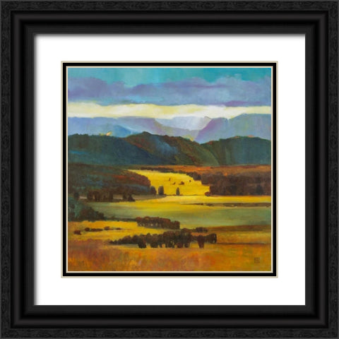 Mountain Light Black Ornate Wood Framed Art Print with Double Matting by DAgostino, Judith