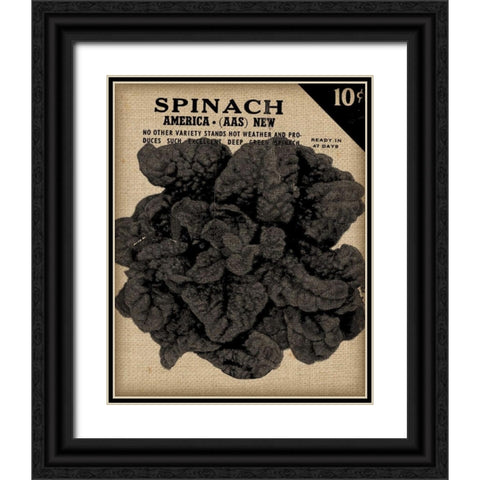 Vintage Seed Pack VI Black Ornate Wood Framed Art Print with Double Matting by Vision Studio
