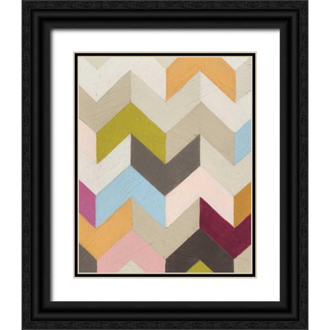 Confetti I Black Ornate Wood Framed Art Print with Double Matting by Vess, June Erica