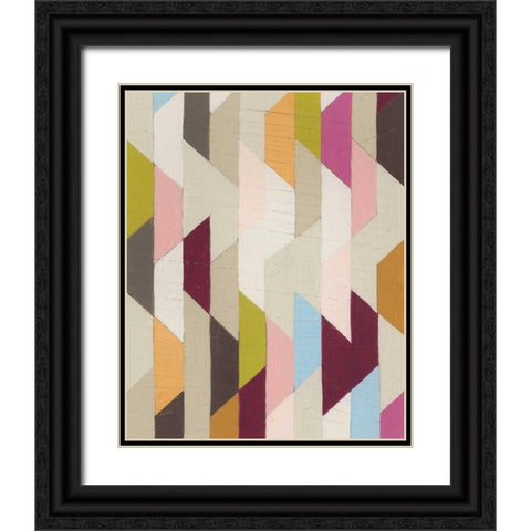 Confetti III Black Ornate Wood Framed Art Print with Double Matting by Vess, June Erica