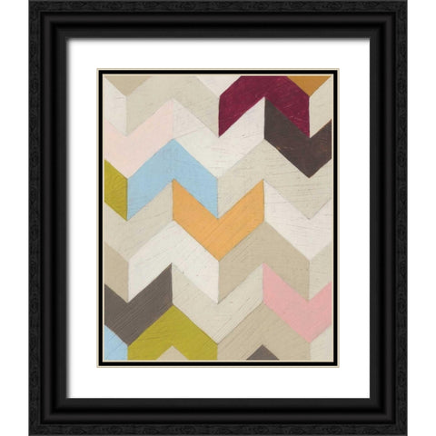 Confetti V Black Ornate Wood Framed Art Print with Double Matting by Vess, June Erica