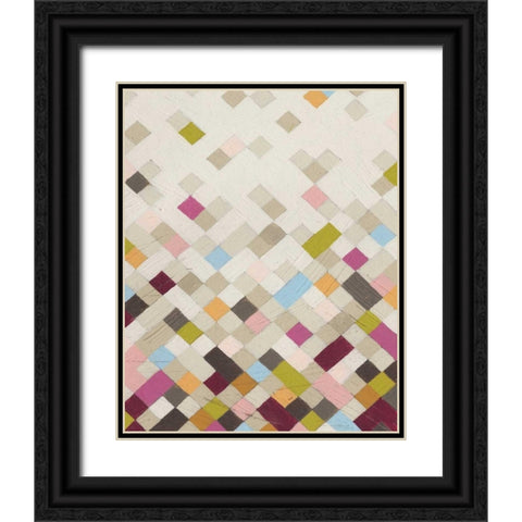 Confetti VI Black Ornate Wood Framed Art Print with Double Matting by Vess, June Erica