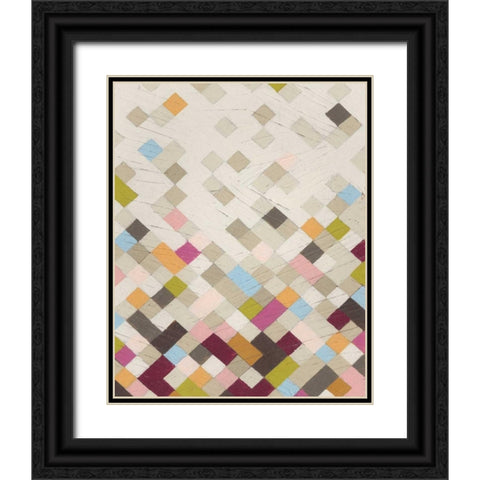 Confetti VII Black Ornate Wood Framed Art Print with Double Matting by Vess, June Erica