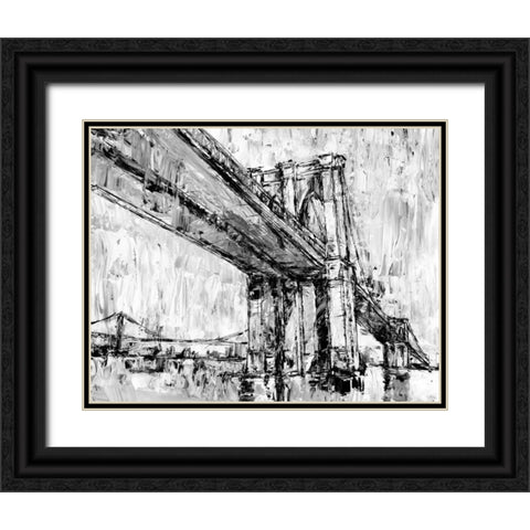 Iconic Suspension Bridge II Black Ornate Wood Framed Art Print with Double Matting by Harper, Ethan