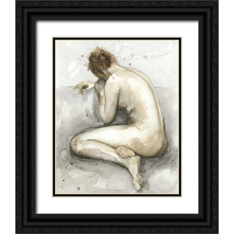 Figure in Watercolor II Black Ornate Wood Framed Art Print with Double Matting by Meagher, Megan