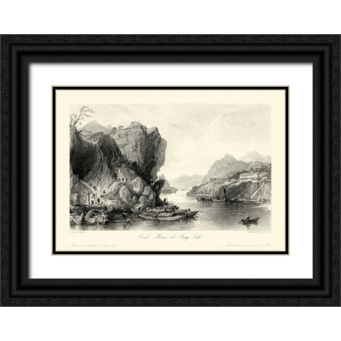 Scenes in China III Black Ornate Wood Framed Art Print with Double Matting by Allom, T.