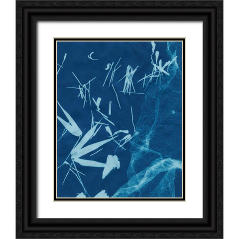 Cyanotype No.6 Black Ornate Wood Framed Art Print with Double Matting by Stramel, Renee W.