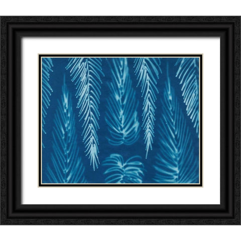 Cyanotype No.7 Black Ornate Wood Framed Art Print with Double Matting by Stramel, Renee W.