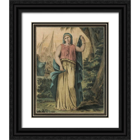 Theatrical Costumes IV Black Ornate Wood Framed Art Print with Double Matting by Chery, M.