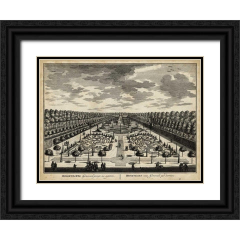 Views of Amsterdam III Black Ornate Wood Framed Art Print with Double Matting by Visher, Nicolaus