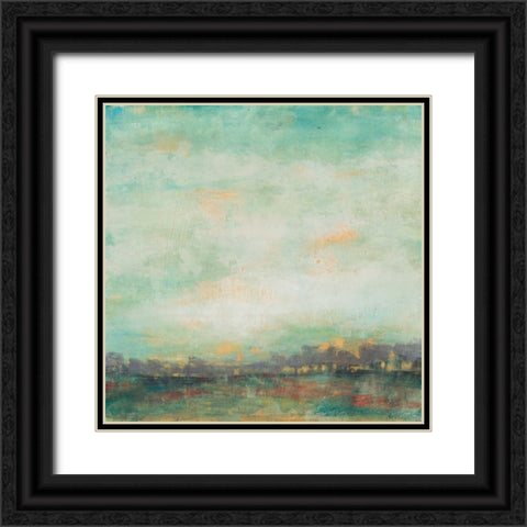 Treeline Sunrise II Black Ornate Wood Framed Art Print with Double Matting by Goldberger, Jennifer