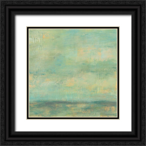 Mint Sky II Black Ornate Wood Framed Art Print with Double Matting by Goldberger, Jennifer