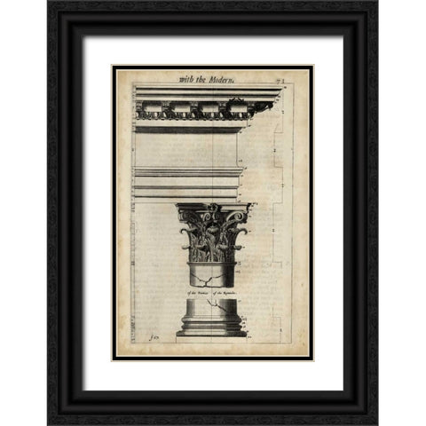 Ancient Architecture II Black Ornate Wood Framed Art Print with Double Matting by Evelyn, John