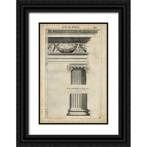 Ancient Architecture III Black Ornate Wood Framed Art Print with Double Matting by Evelyn, John
