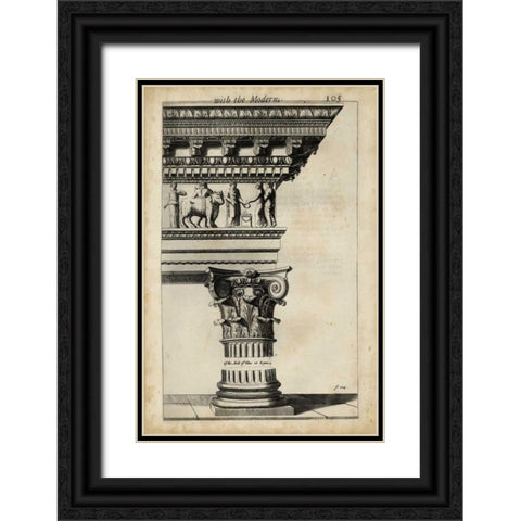 Ancient Architecture V Black Ornate Wood Framed Art Print with Double Matting by Evelyn, John