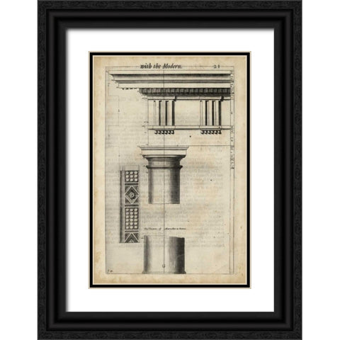 Ancient Architecture VIII Black Ornate Wood Framed Art Print with Double Matting by Evelyn, John