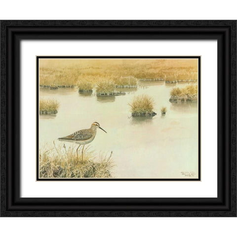 Waiting Black Ornate Wood Framed Art Print with Double Matting by Sutton, George