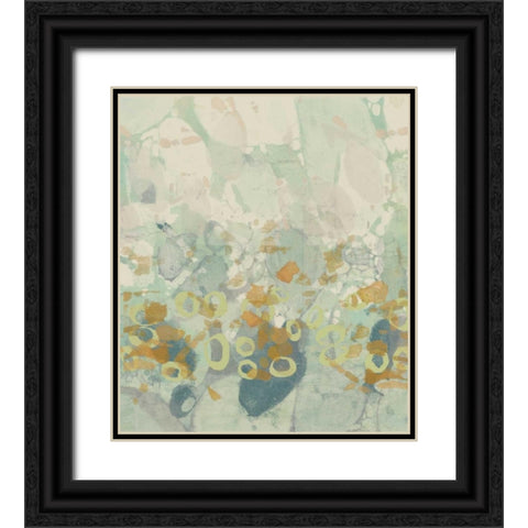 Paint Drops II Black Ornate Wood Framed Art Print with Double Matting by Goldberger, Jennifer