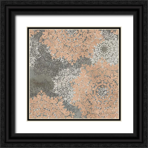 Rosette Profusion III Black Ornate Wood Framed Art Print with Double Matting by Goldberger, Jennifer