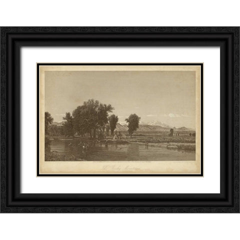 The Rocky Mountains Black Ornate Wood Framed Art Print with Double Matting by R. Hinshelwood