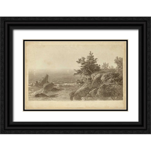 On the Beverly Coast Massachusetts Black Ornate Wood Framed Art Print with Double Matting by R. Hinshelwood